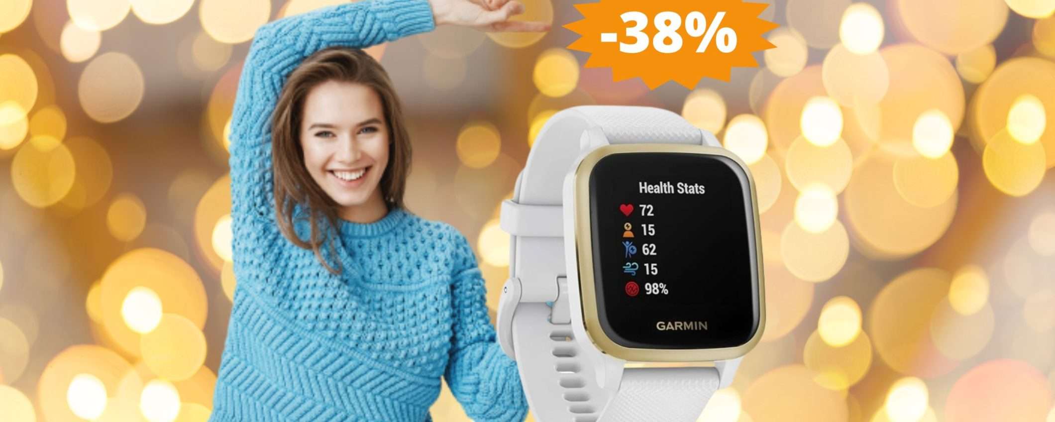 Garmin Venu Sq: elegante, potente e in MEGA sconto del 38% Garmin Venu Sq: elegante, potente e in MEGA sconto del 38%