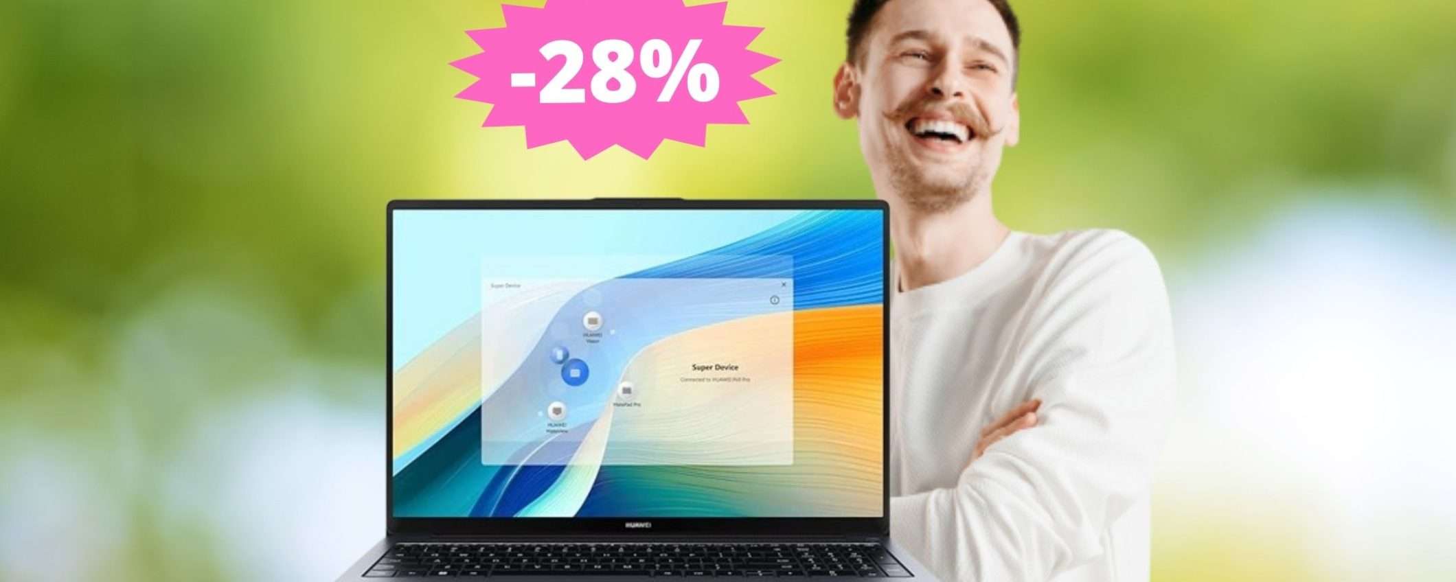 HUAWEI MateBook D 16: sconto IMPERDIBILE del 28% HUAWEI MateBook D 16: sconto IMPERDIBILE del 28%