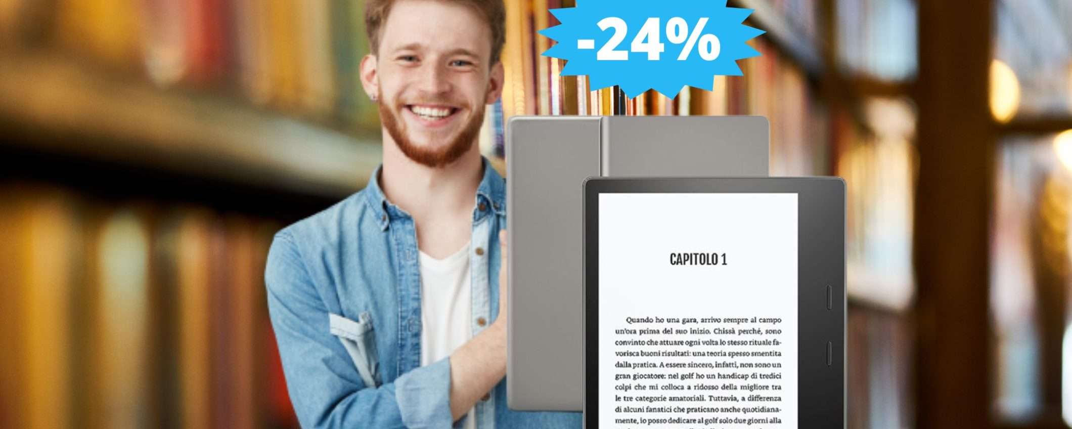 Kindle Oasis: SUPER sconto del 24% su Amazon