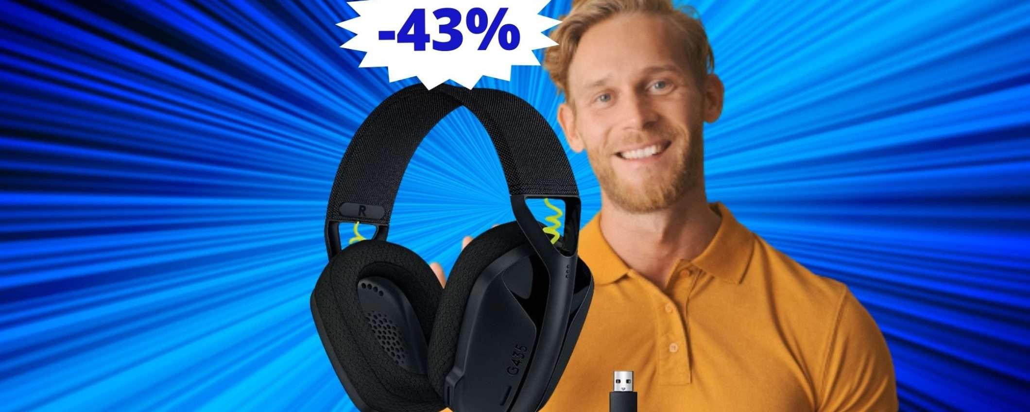 Logitech G G435 LIGHTSPEED: MEGA sconto del 43% su Amazon Logitech G G435 LIGHTSPEED: MEGA sconto del 43% su Amazon