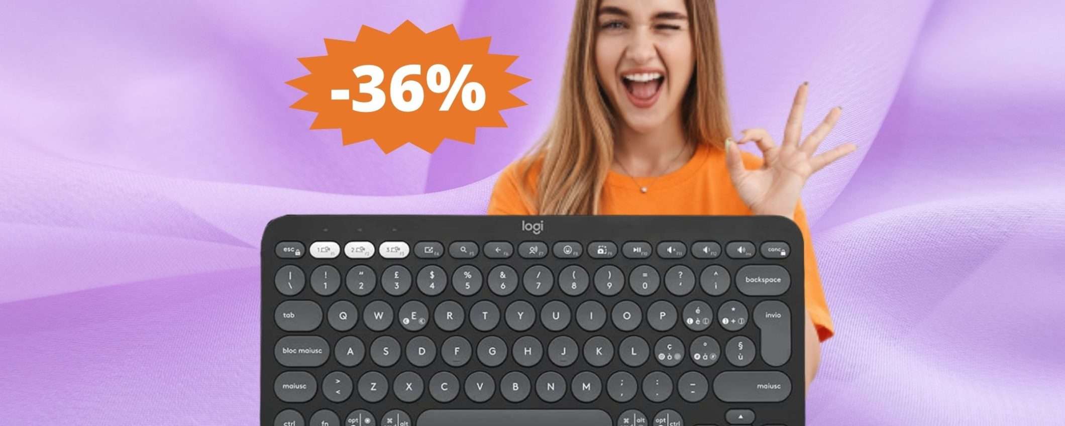 Logitech Pebble Keys 2: stile, comfort e versatilità (-36%) Logitech Pebble Keys 2: stile, comfort e versatilità (-36%)