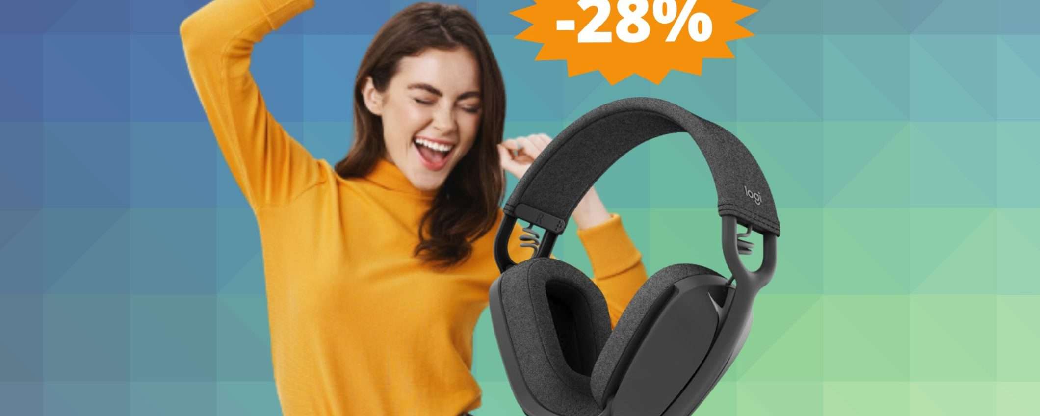 Logitech Zone Vibe 100: ALTA qualità in SUPER sconto del 28%