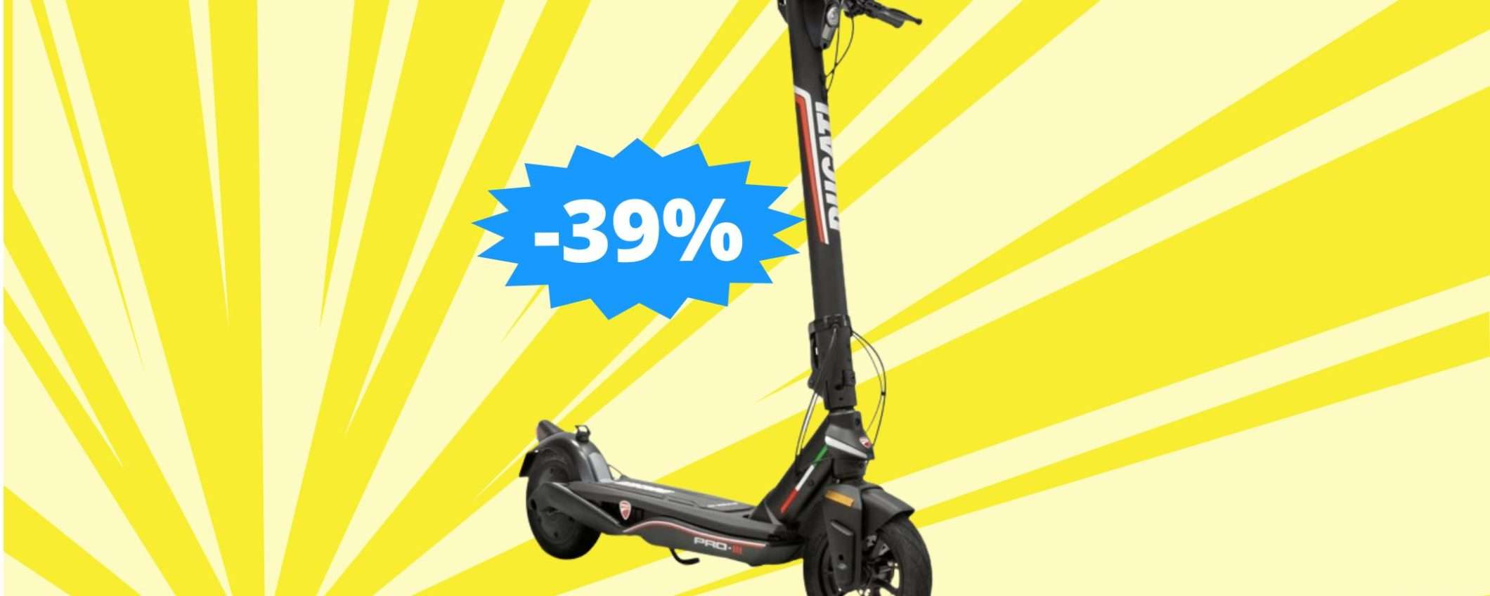 Monopattino elettrico Ducati Pro III: sconto EPICO del 39% Monopattino elettrico Ducati Pro III: sconto EPICO del 39%