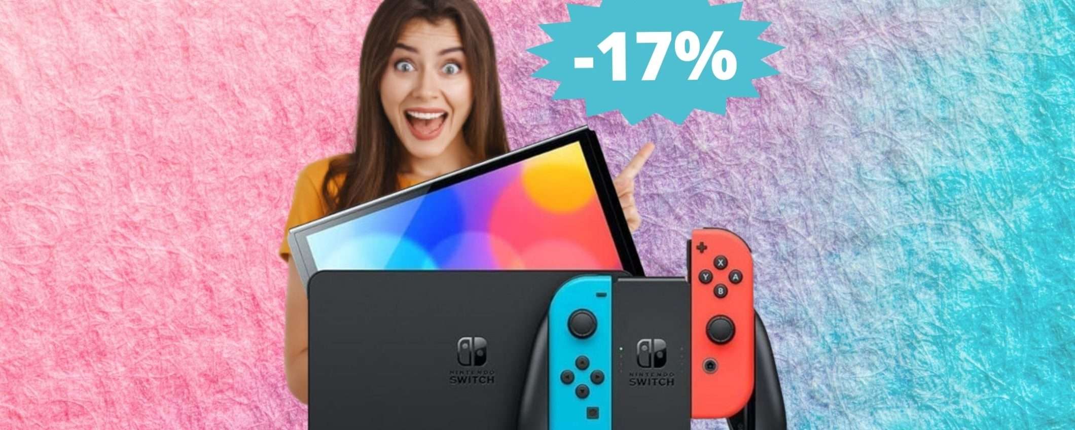 Nintendo Switch OLED: SUPER sconto del 17% su Amazon Nintendo Switch OLED: SUPER sconto del 17% su Amazon