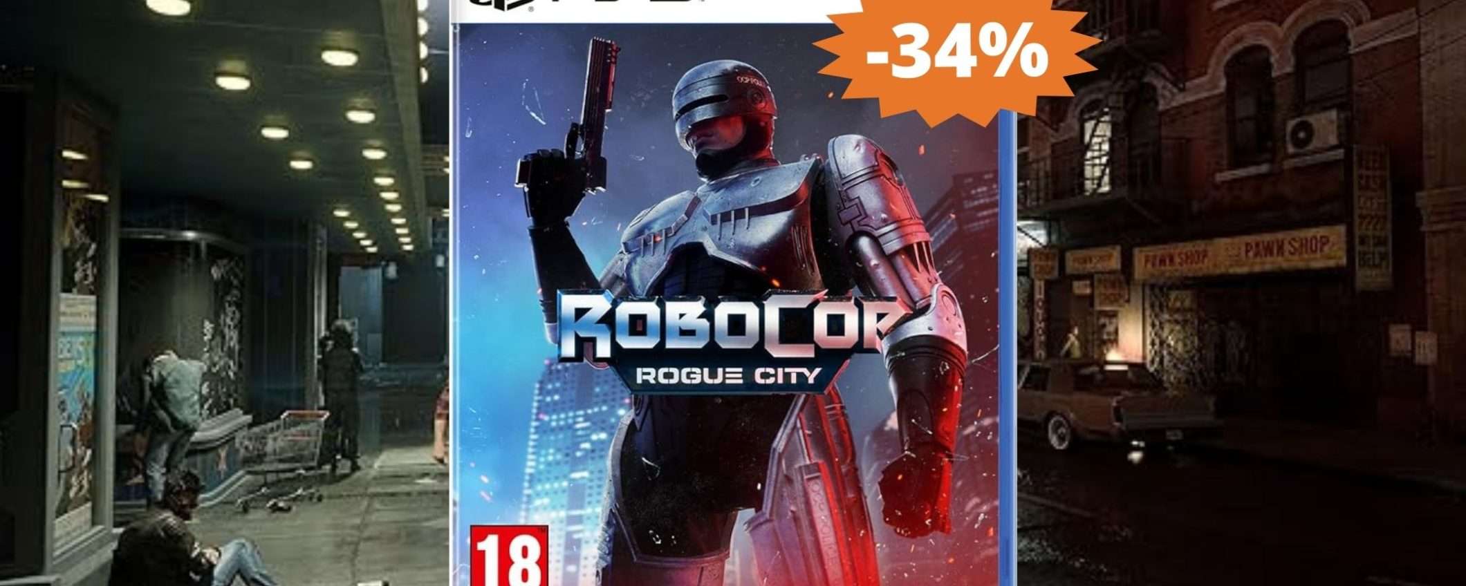RoboCop Rogue City per PS5: MEGA sconto del 34% su Amazon