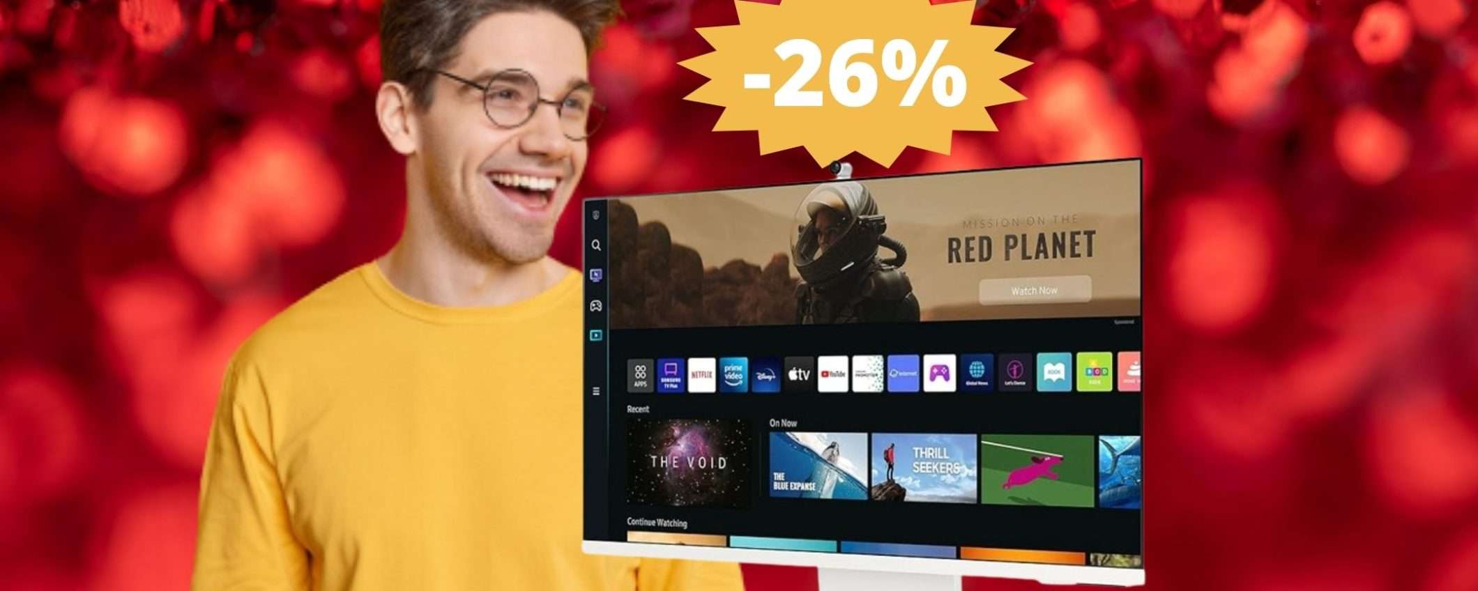 Samsung Smart Monitor M8: OLTRE 200 euro di sconto su Amazon Samsung Smart Monitor M8: OLTRE 200 euro di sconto su Amazon