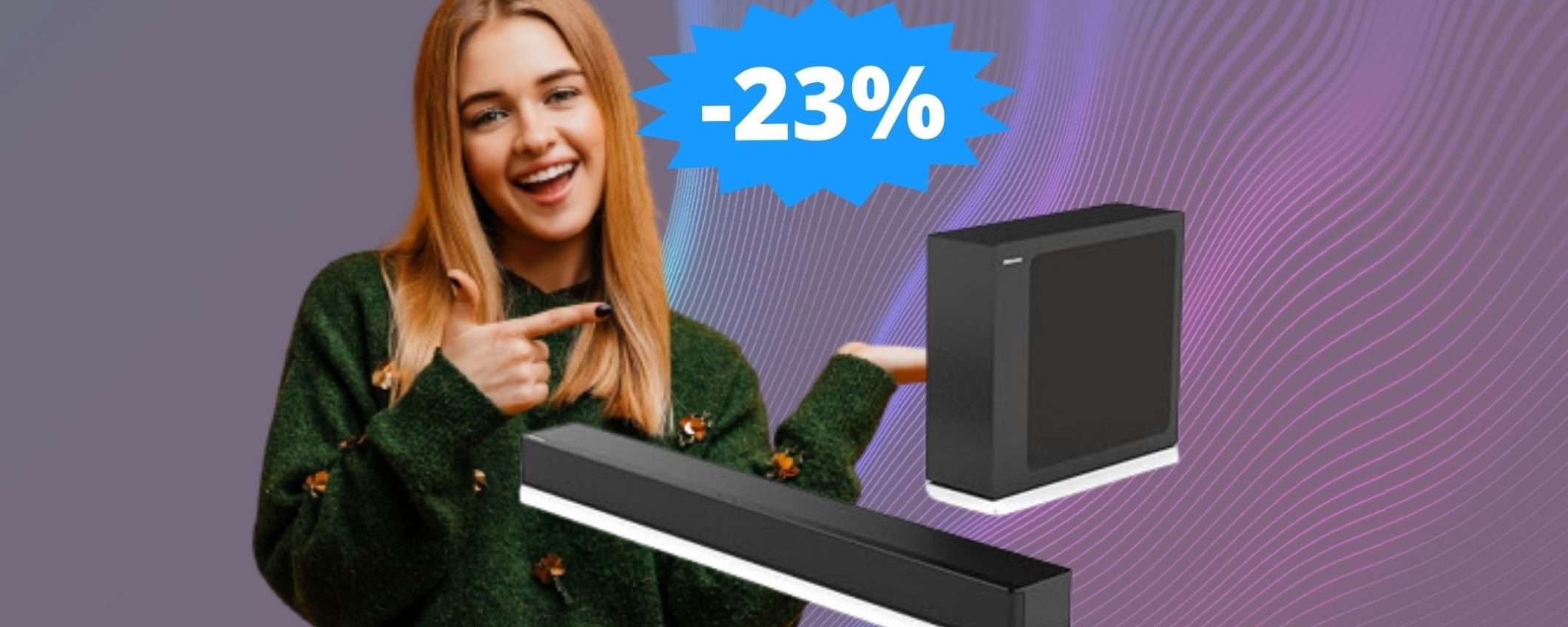 Soundbar Hisense HS2100: sconto ESCLUSIVO del 23% su Amazon Soundbar Hisense HS2100: sconto ESCLUSIVO del 23% su Amazon