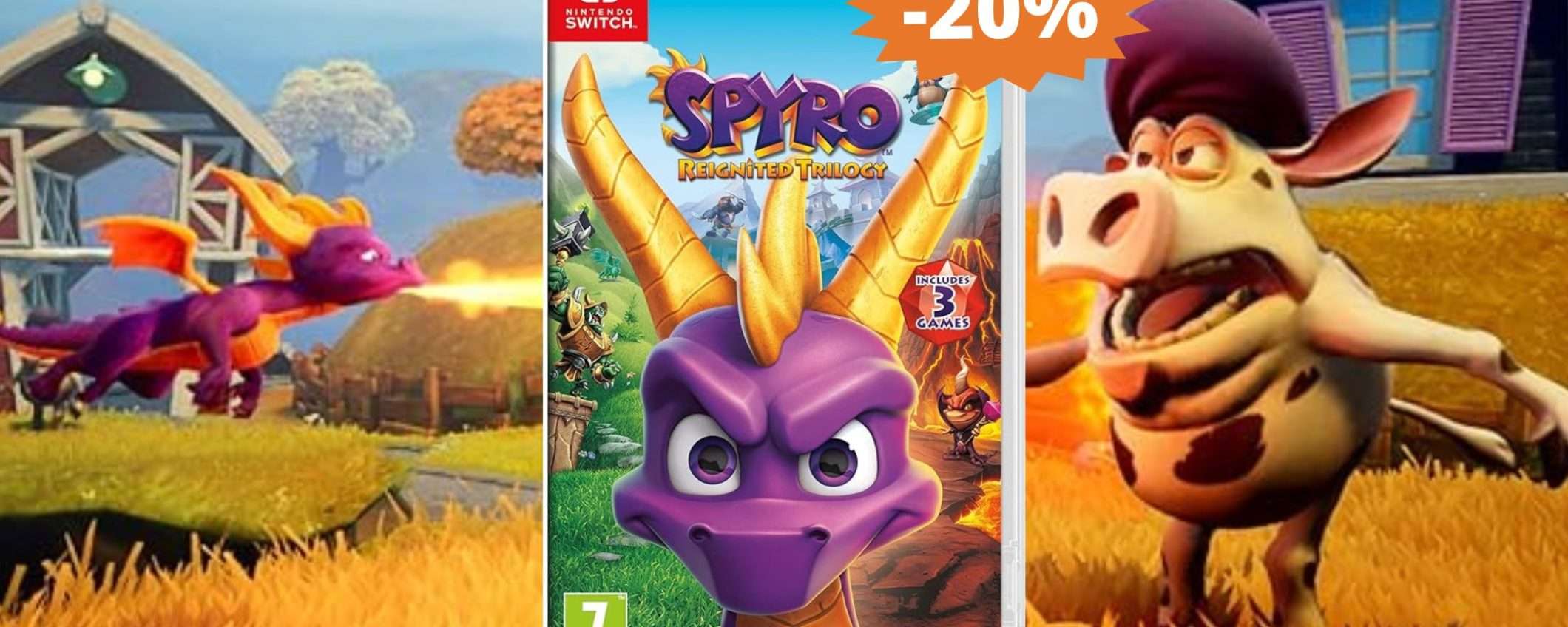 Spyro la trilogia per Nintendo Switch: SUPER sconto del 20% su Amazon