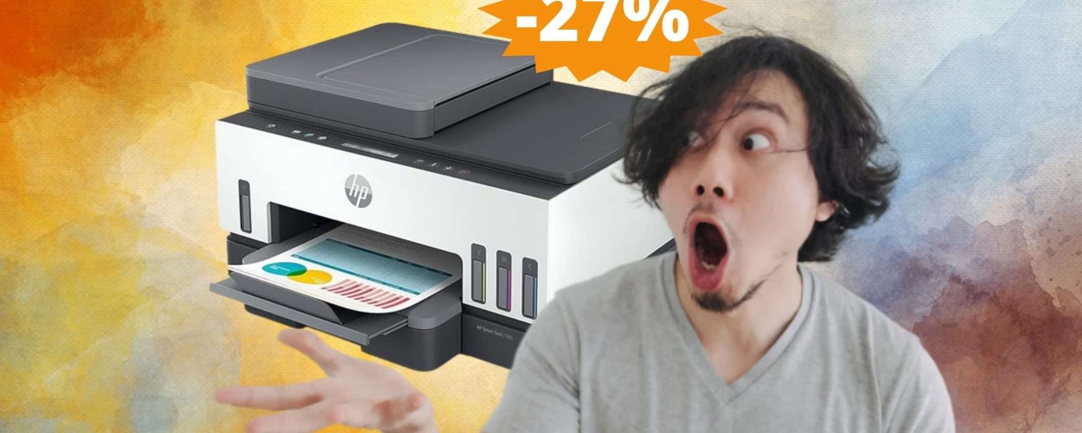 Stampante HP Smart Tank Plus: sconto ECCEZIONALE di oltre 100 euro Stampante HP Smart Tank Plus: sconto ECCEZIONALE di oltre 100 euro