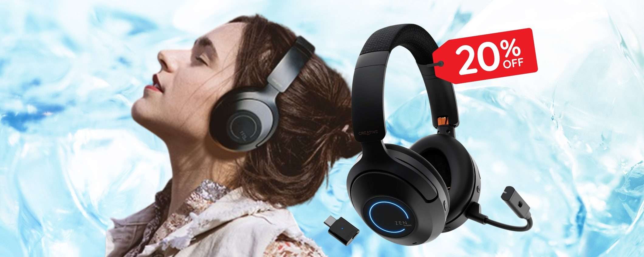 Creative Zen Hybrid Pro: cuffie wireless gaming PREMIUM al 20% in MENO