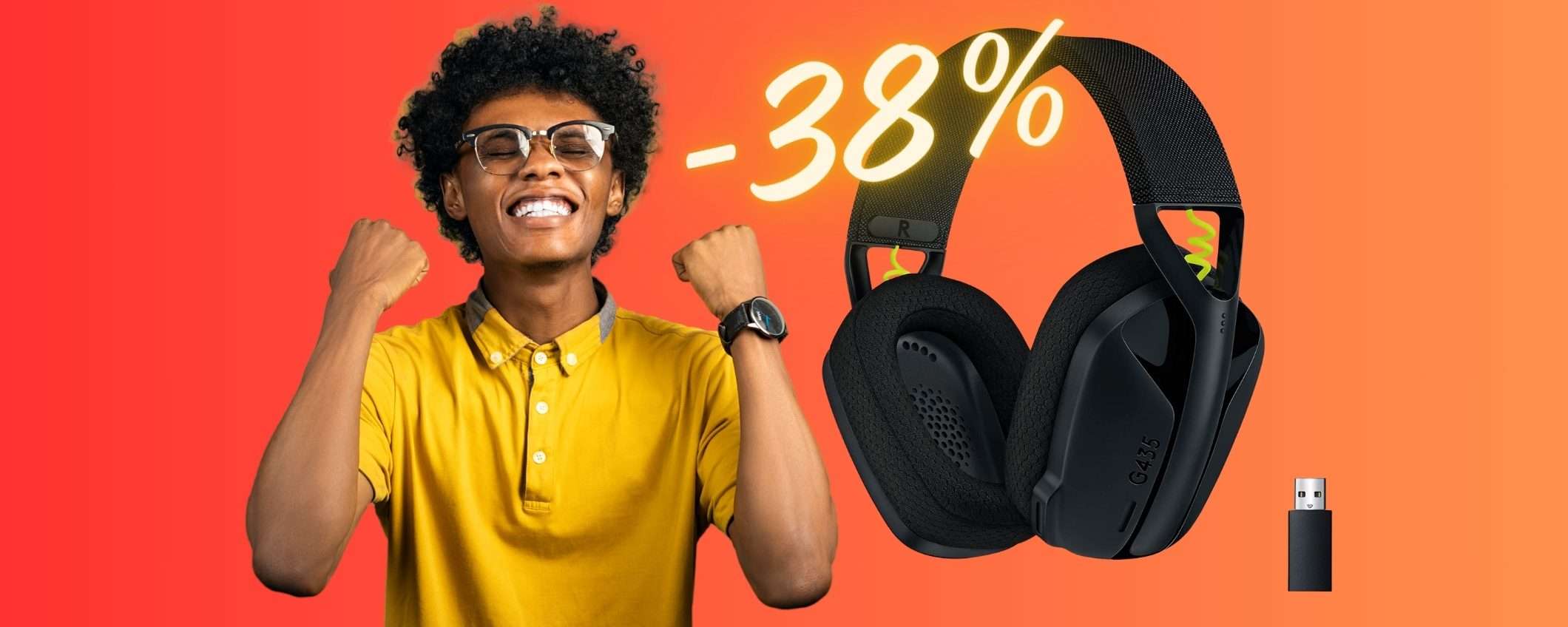 Cuffie da gaming wireless by Logitech a un SUPER PREZZO (-38%)