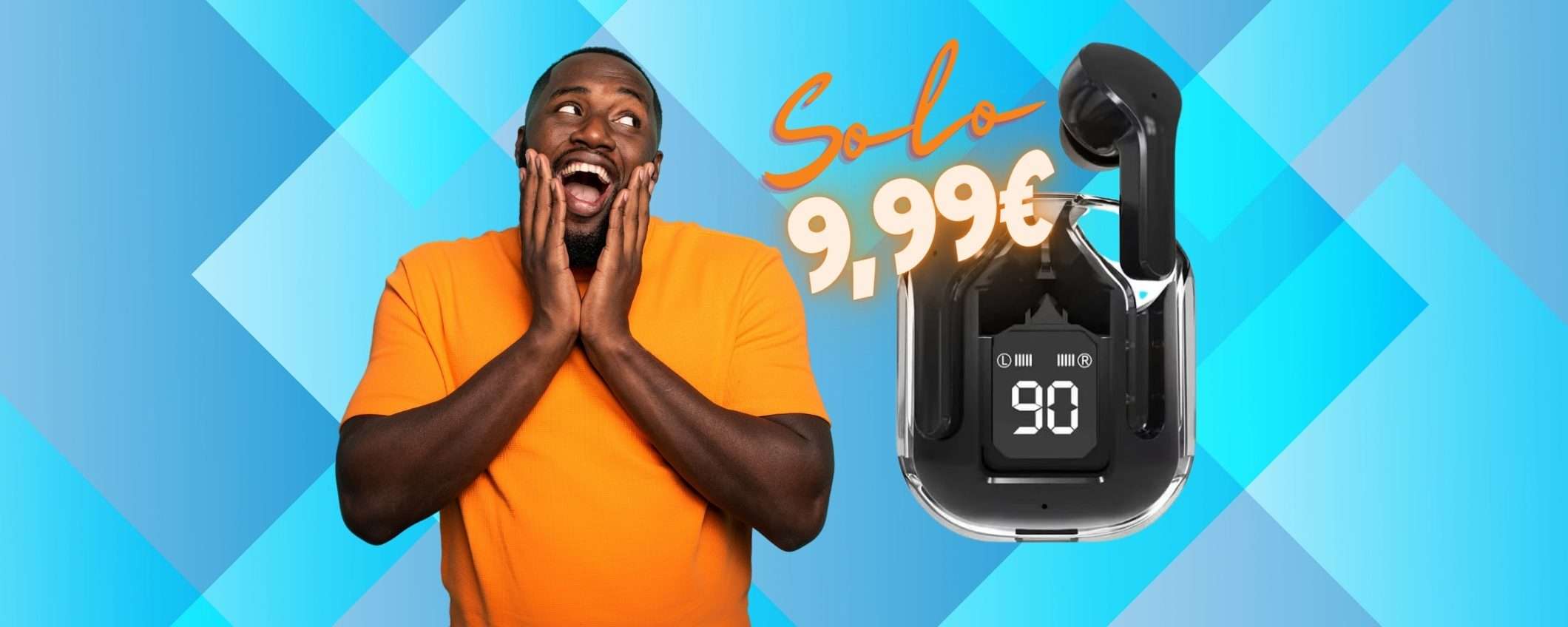 Cuffiette Bluetooth a POCHISSIMO: con COUPON del 50% tue a 9,99€ Cuffiette Bluetooth a POCHISSIMO: con COUPON del 50% tue a 9,99€