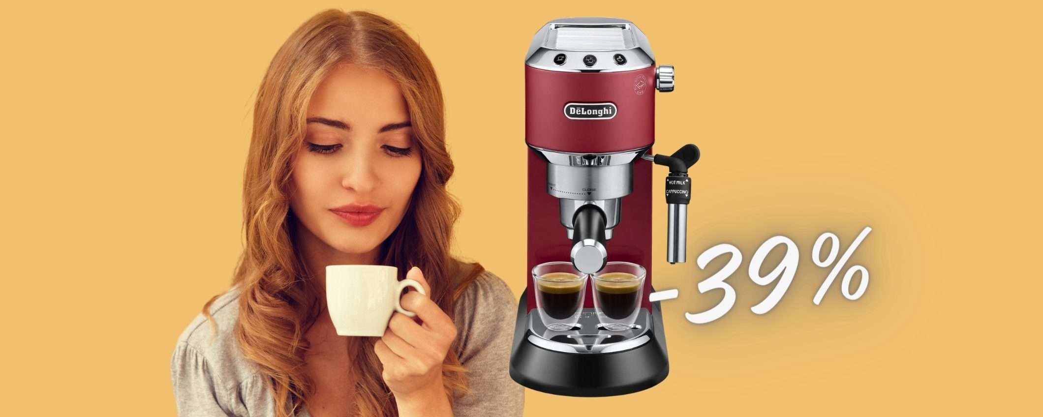 De'Longhi Dedica: caffè e cappuccino SPETTACOLARE, altroché Bar (-39%)