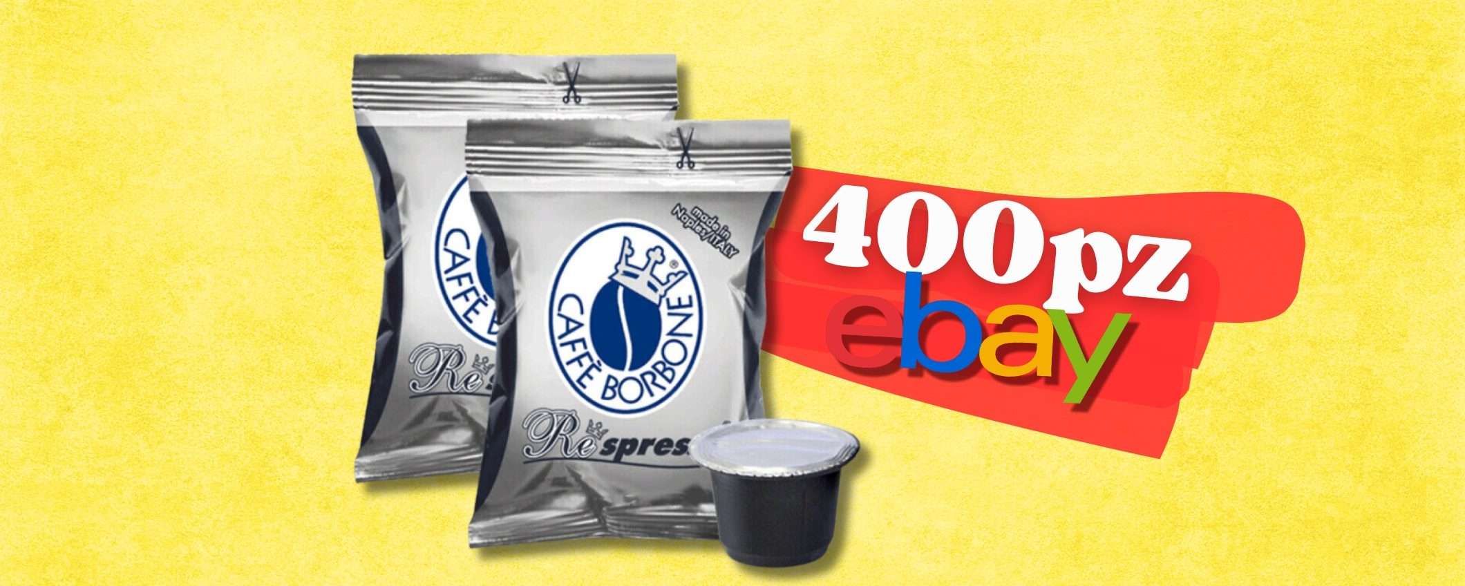 PROMO LIMITATA: 400capsule Nespresso firmate Caffè Borbone (misc NERA)