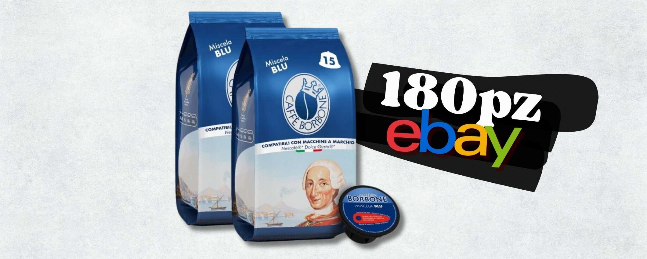 180 capsule Caffè Borbone miscela BLU per Dolce Gusto Nescafé (37€)