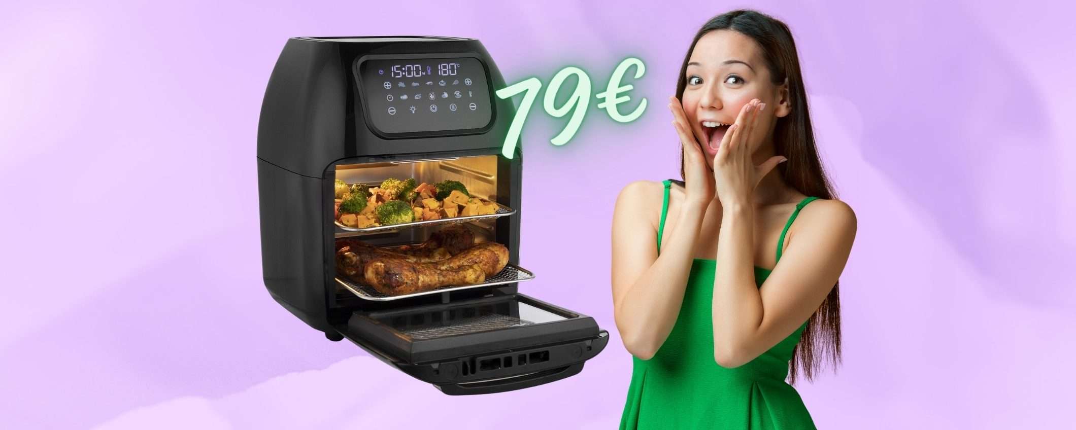 Friggitrice ad aria SUPER da 10 Litri a SOLI 79€: cucina sana e veloce Friggitrice ad aria SUPER da 10 Litri a SOLI 79€: cucina sana e veloce
