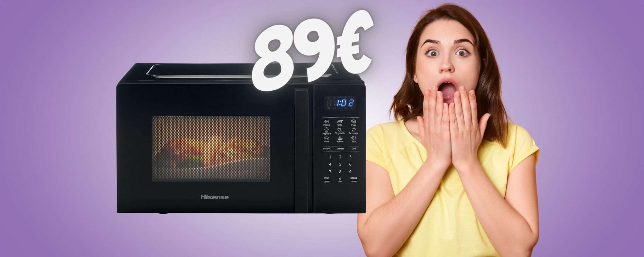 Hisense: forno a microonde con potenza da 700W e 20 litri a soli 89€