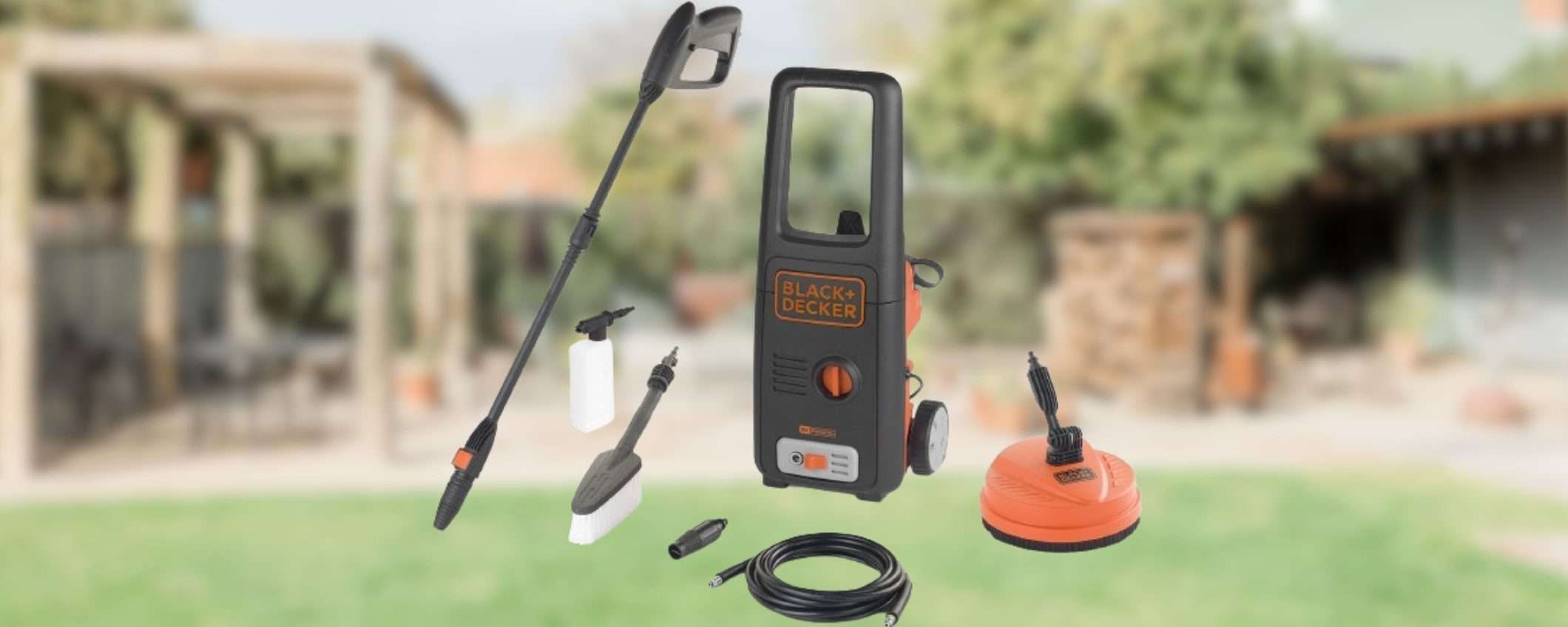 Black and Decker promo lampo ASSURDA: idropulitrice accessoriatissima a 84€