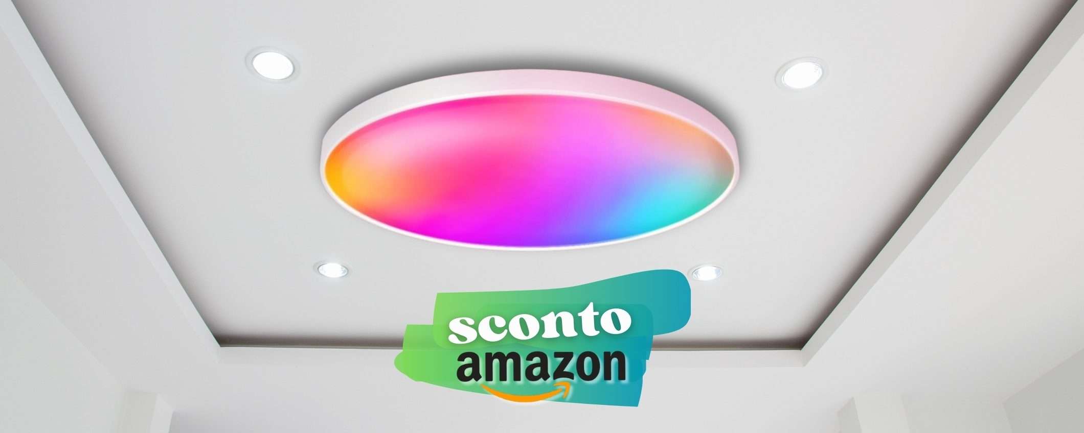 30€ per PLAFONIERA smart con multicolor e compatibilità Alexa e Google
