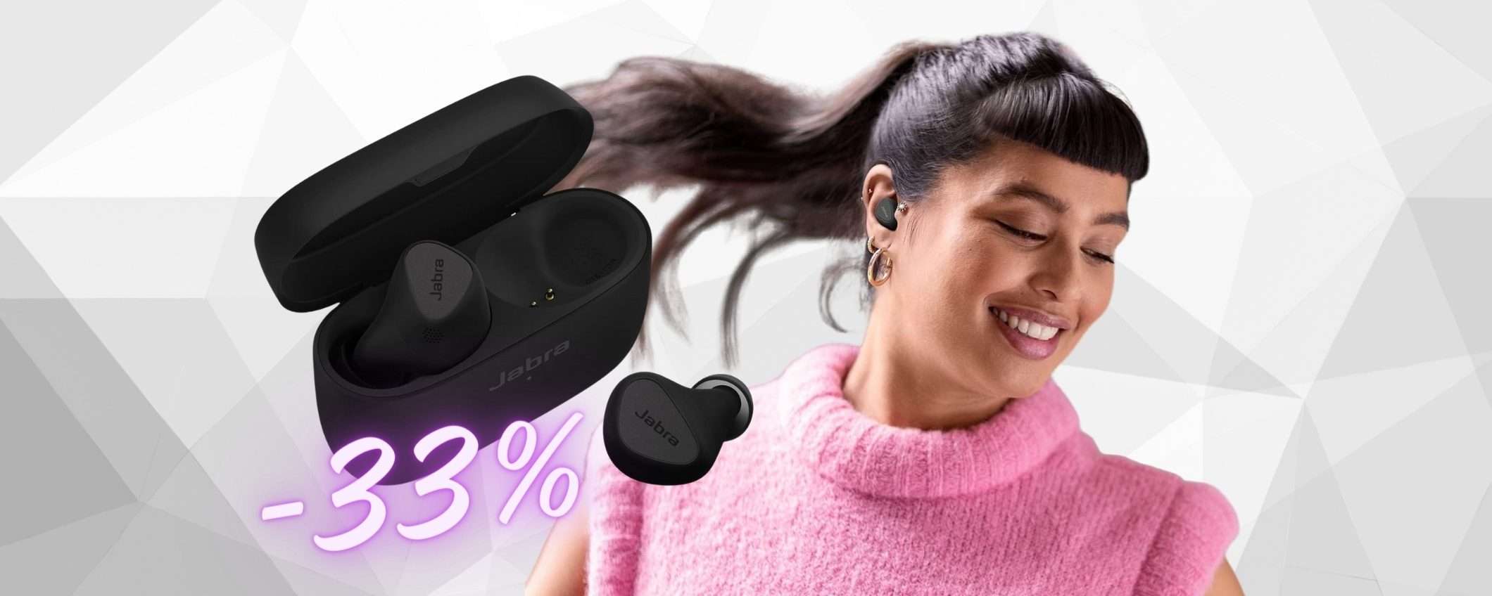 Jabra Elite 5: auricolari wireless invisibili con ANC ibrida al 33%