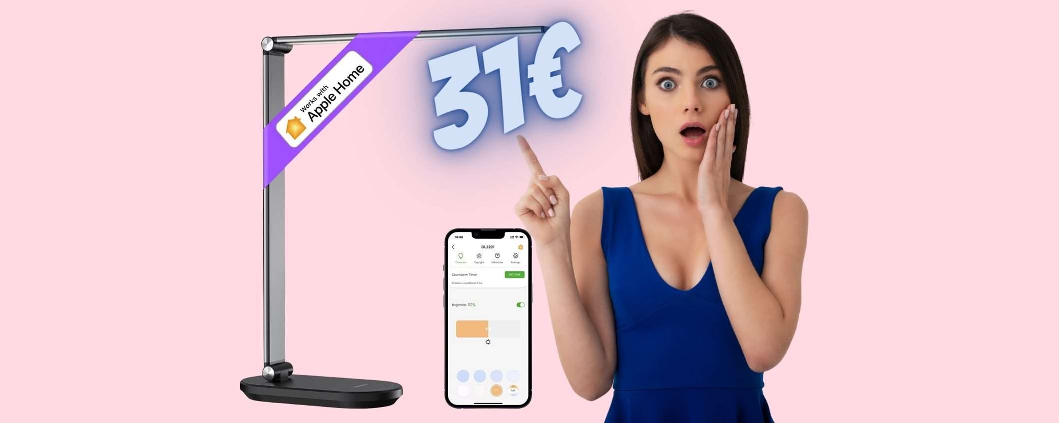 Lampada da scrivania compatibile con Alexa e Google Home a SOLI 31€ Lampada da scrivania compatibile con Alexa e Google Home a SOLI 31€