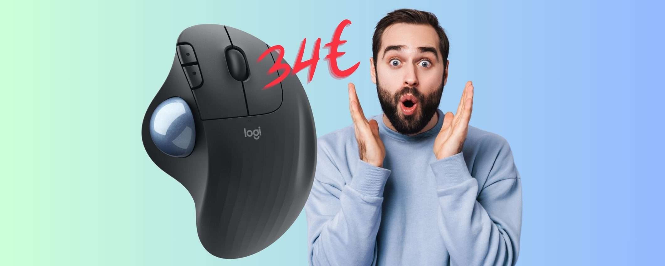 Logitech Ergo M575: mouse wireless con trackball in SUPER PROMO (34€)