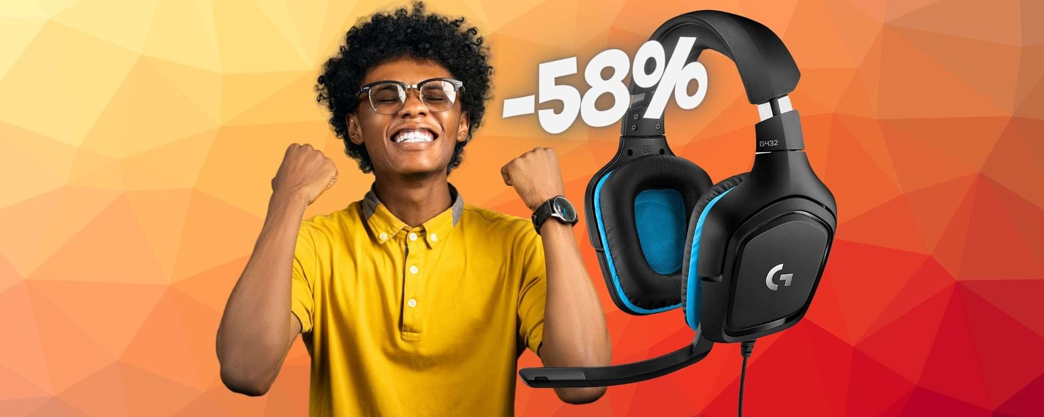 Logitech G G432 in SCONTO fuori di testa del 58%, ora solo 39€