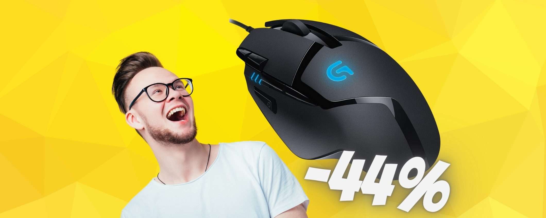 Logitech G402: mouse da gaming ergonomico e leggero al 44% in MENO