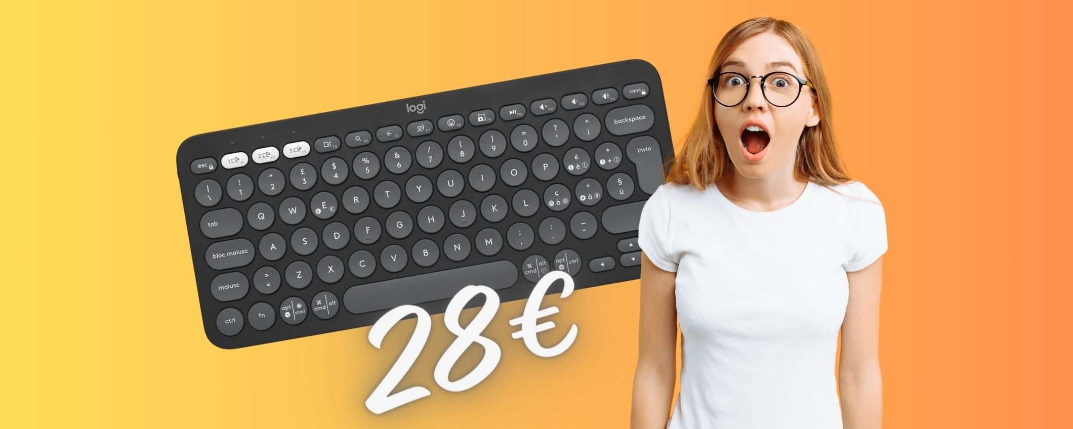 Logitech Pebble Keys 2 al MINIMO STORICO Amazon, da prendere SUBITO Logitech Pebble Keys 2 al MINIMO STORICO Amazon, da prendere SUBITO