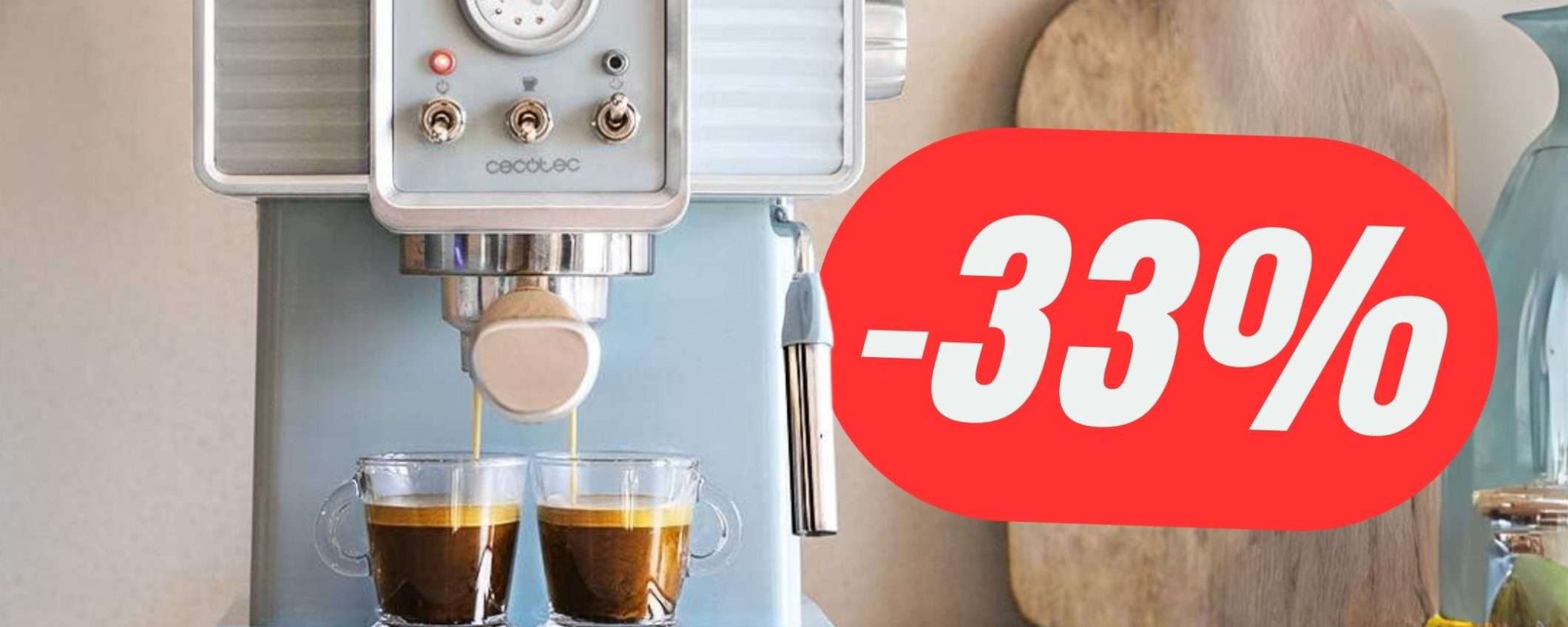 La MACCHINA per il CAFFÈ vintage che prepara anche il cappuccino è in sconto al -33%!