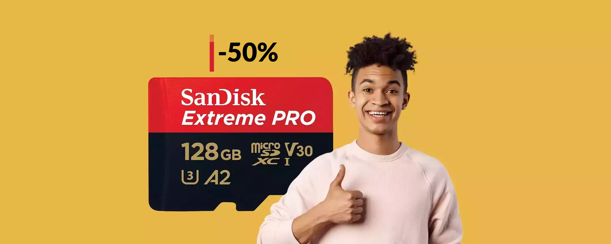 MicroSD 128GB SanDisk a METÀ prezzo: non trovi di meglio a 23€