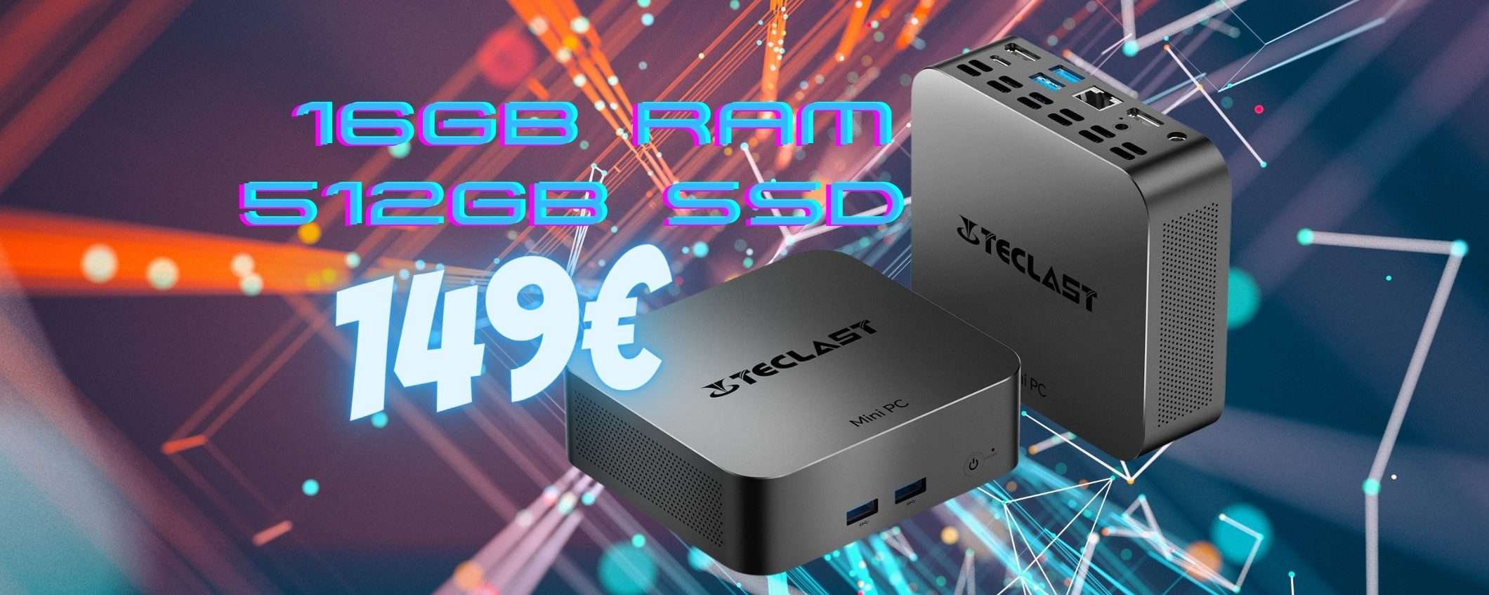 Mini PC PAZZESCO: 16GB RAM e 512GB SSD tuo a soli 149€ su Amazon