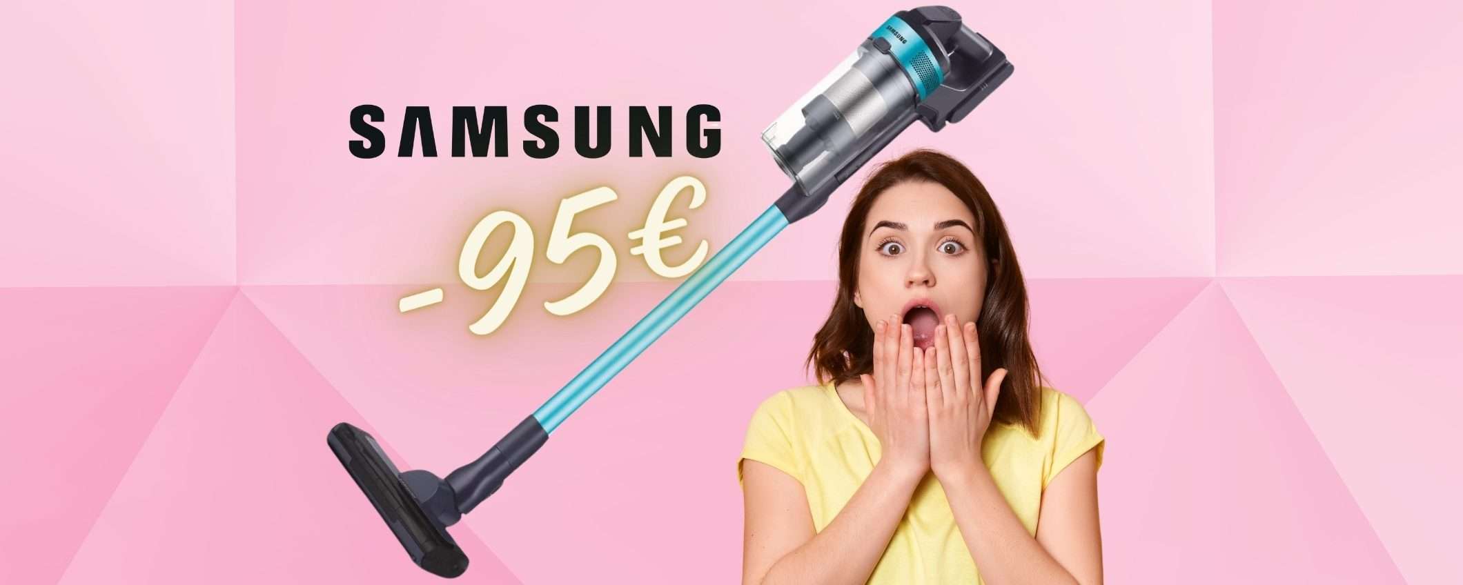 Il mitico aspirapolvere senza fili Samsung Jet 60 Turbo al 33% in MENO Il mitico aspirapolvere senza fili Samsung Jet 60 Turbo al 33% in MENO