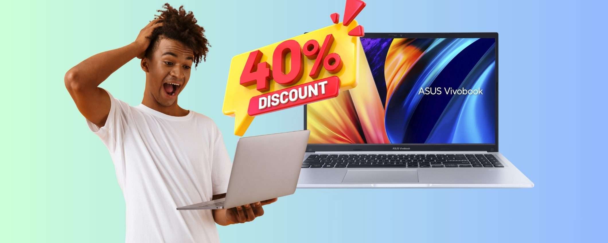 Notebook ASUS con Intel Core i7, 8GB RAM e HD da 512GB al 40% in MENO Notebook ASUS con Intel Core i7, 8GB RAM e HD da 512GB al 40% in MENO