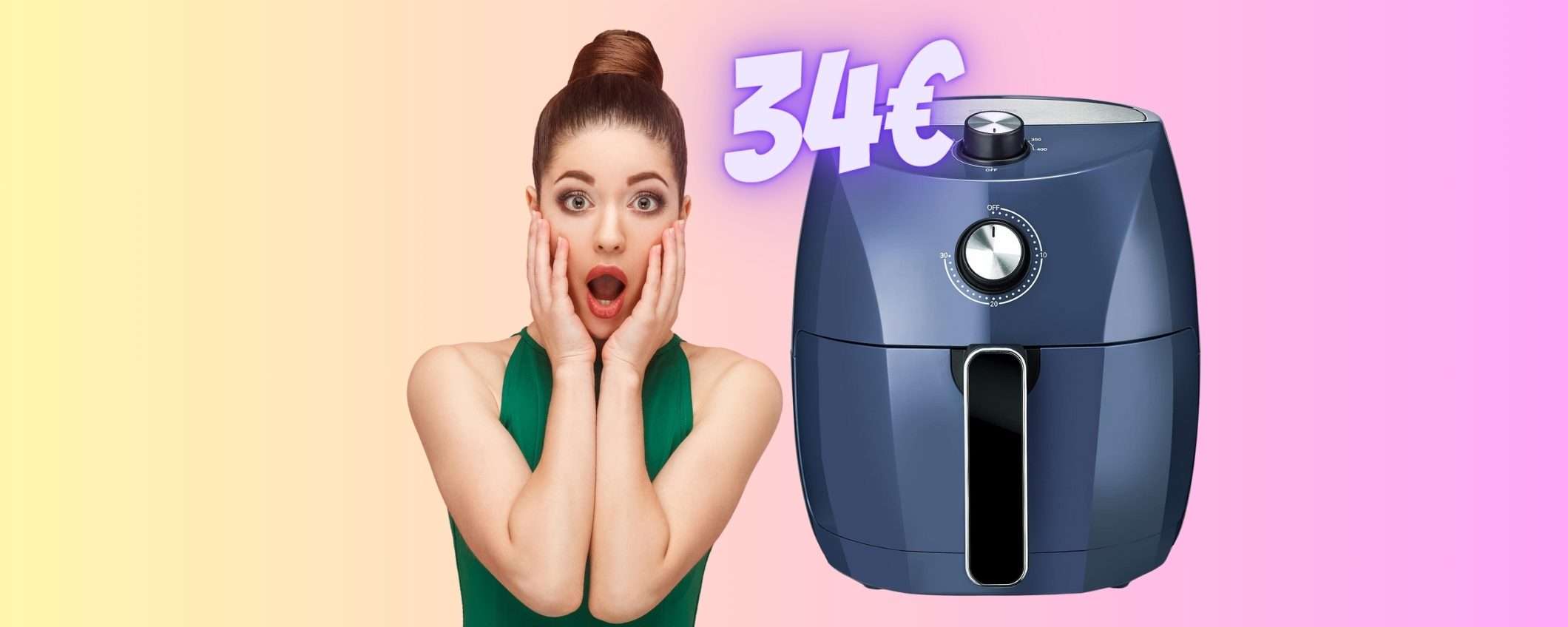 OFFERTA BOMBA su Amazon per questa friggitrice ad aria, ora tua a 34€ OFFERTA BOMBA su Amazon per questa friggitrice ad aria, ora tua a 34€