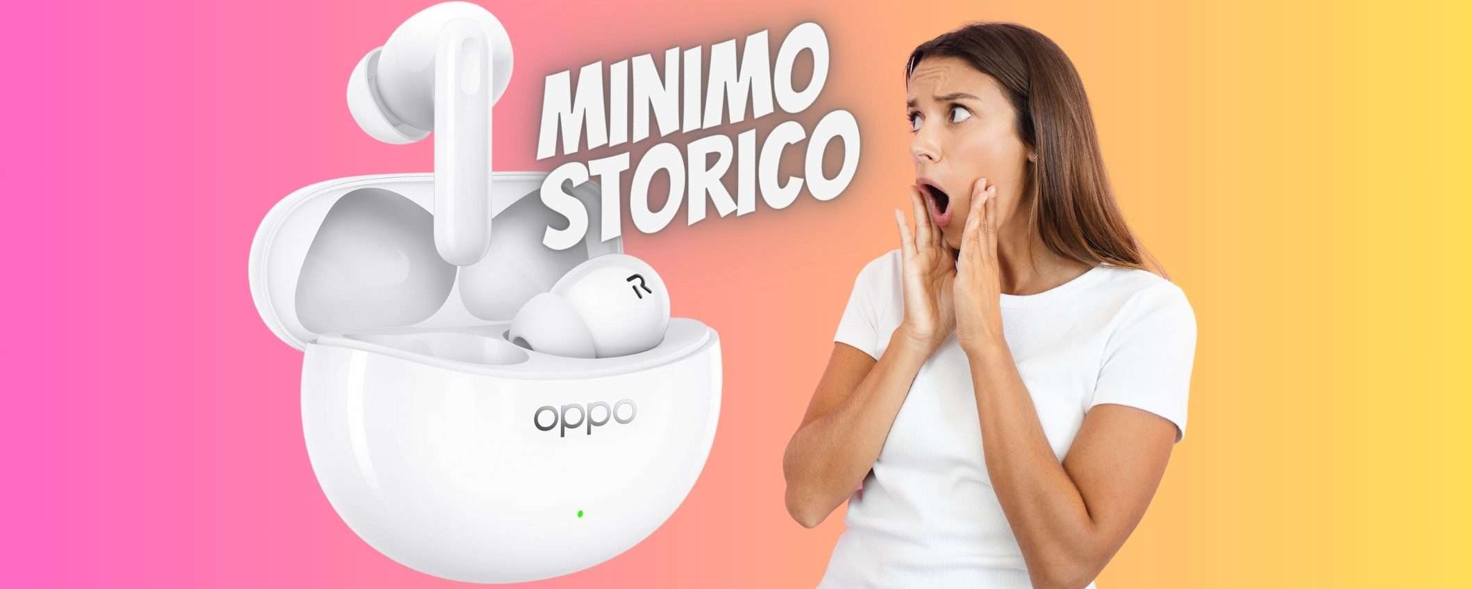 OPPO Enco Air3 Pro al MINIMO STORICO solo su Amazon (offerta a tempo)
