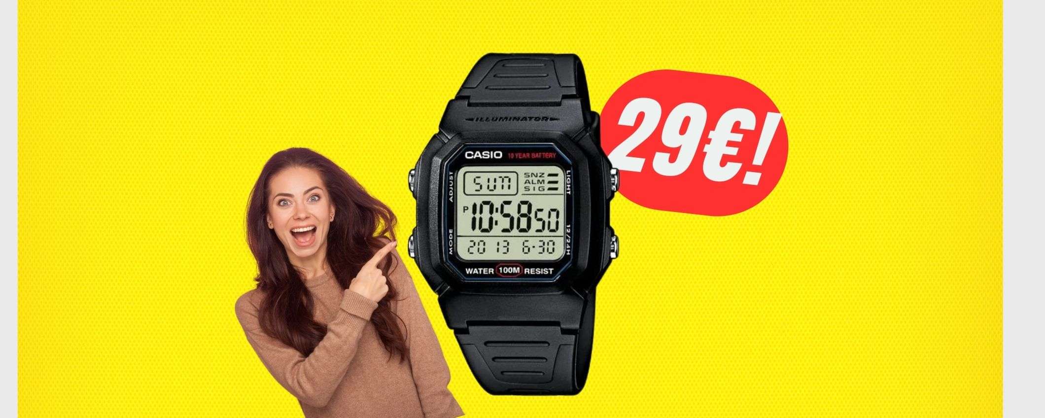 Migliora il tuo stile con l'iconico orologio CASIO a 29€!