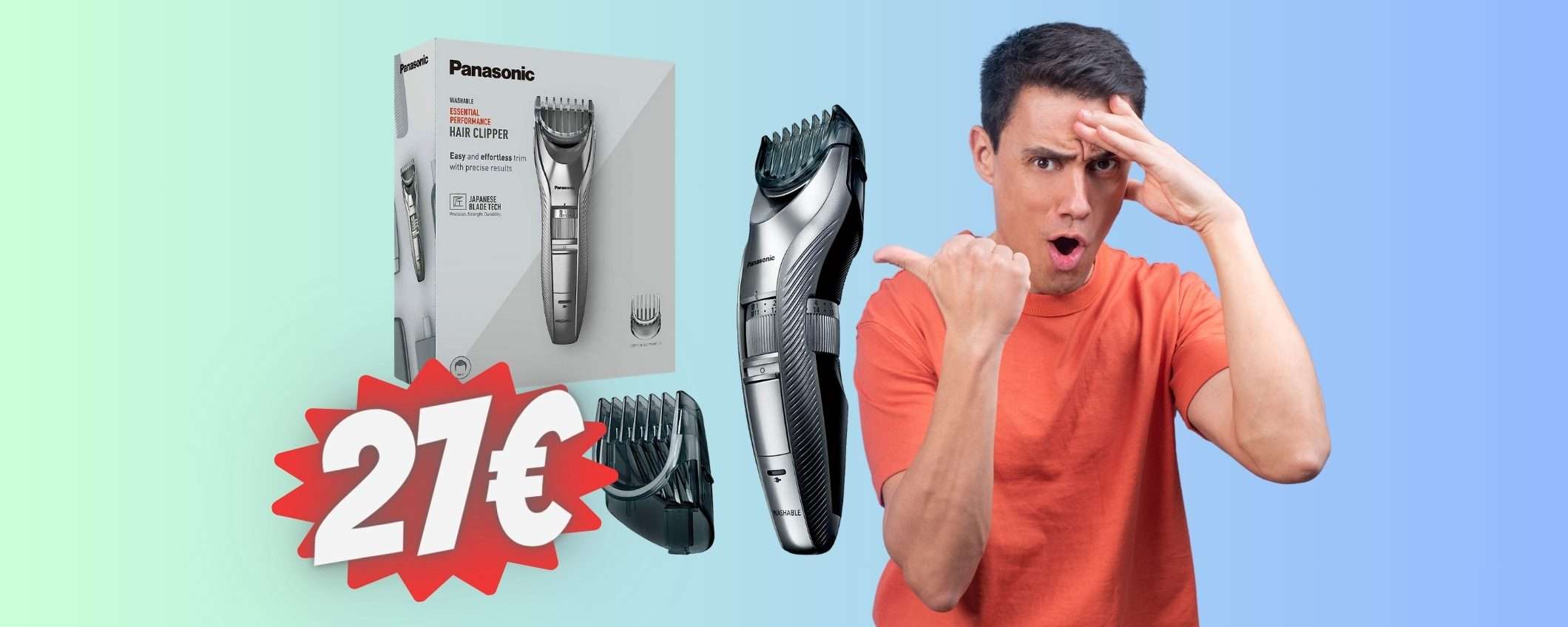Panasonic: tagliacapelli e regolabarba in SCONTO PAZZO del 60% (27€) Panasonic: tagliacapelli e regolabarba in SCONTO PAZZO del 60% (27€)