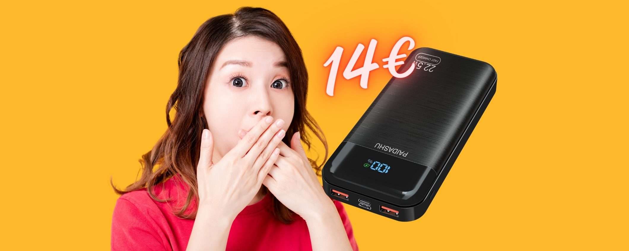 Power Bank da 27000 mAh a 14€ è REGALATO, solo su Amazon Power Bank da 27000 mAh a 14€ è REGALATO, solo su Amazon