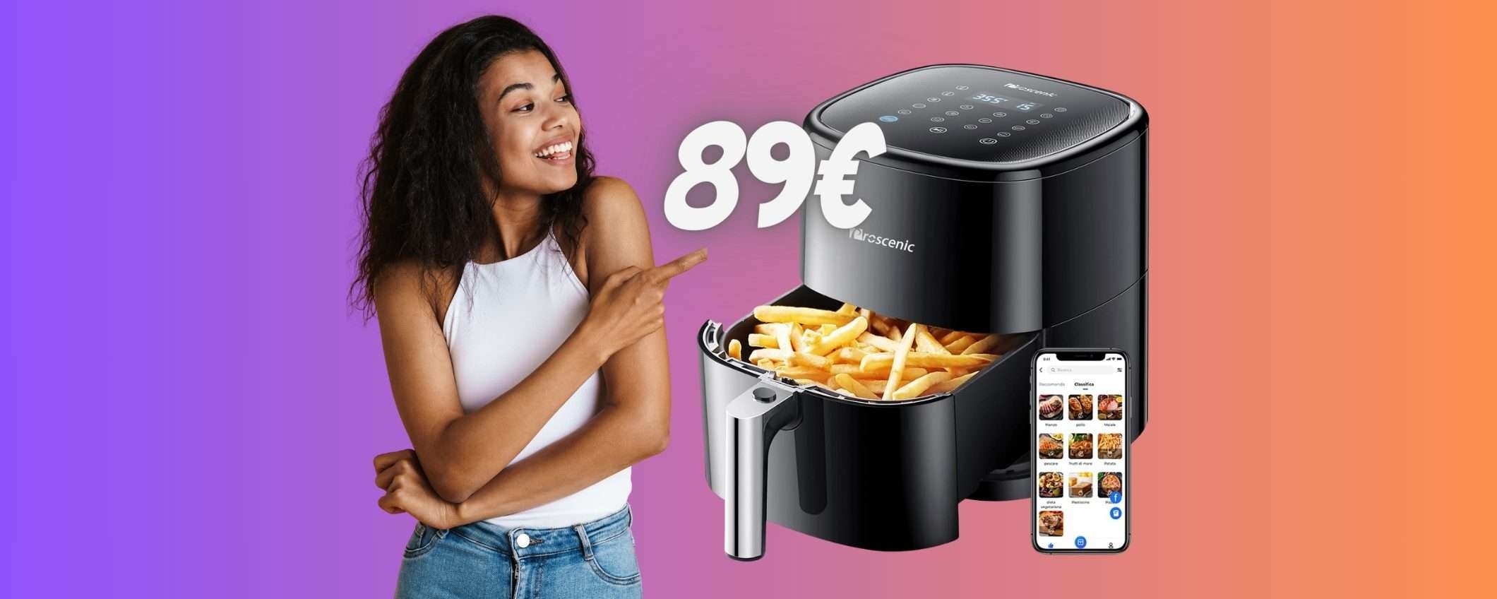 Proscenic T22: friggitrice ad aria da 5 litri in OFFERTA a soli 89€ Proscenic T22: friggitrice ad aria da 5 litri in OFFERTA a soli 89€