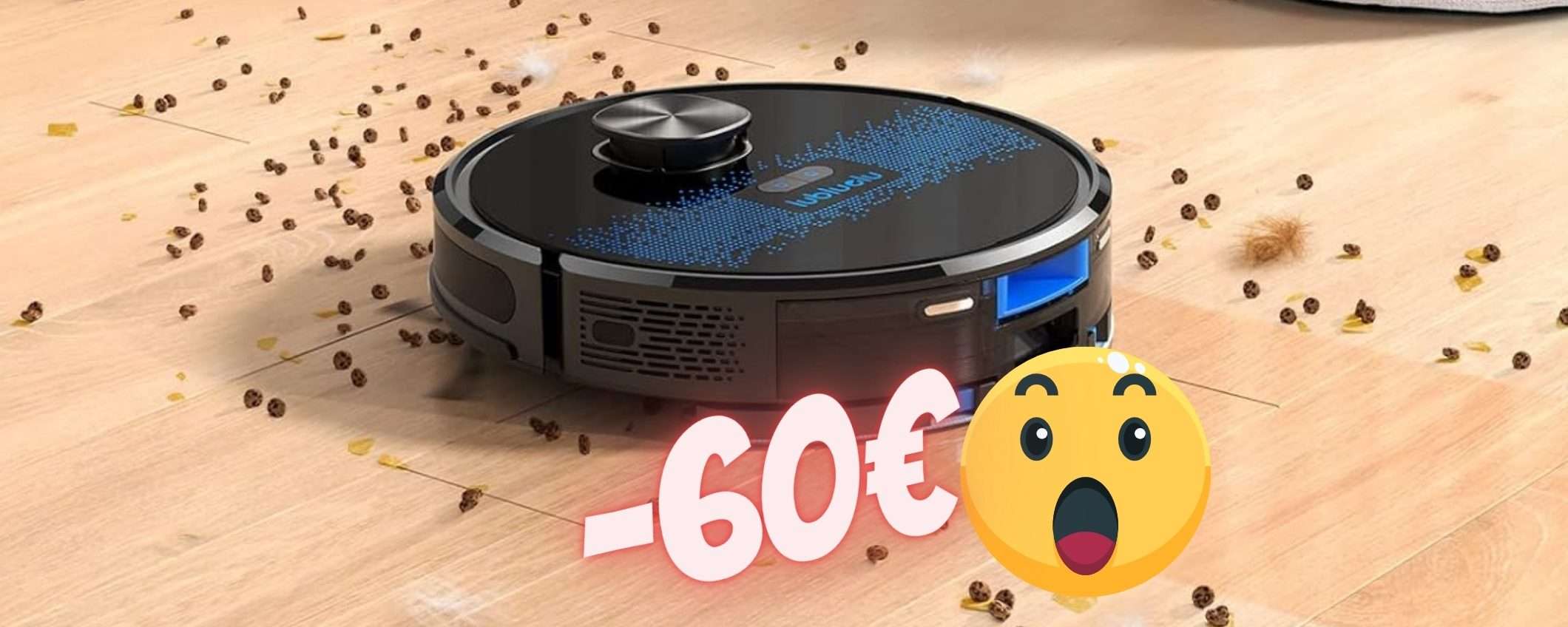 Robot aspirapolvere lavapavimenti con remote control in SCONTO di 60€