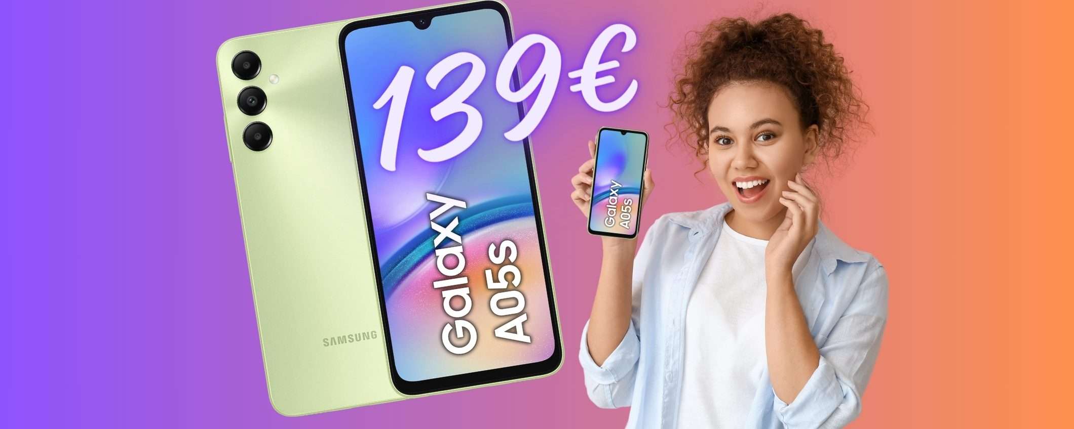 Samsung Galaxy A05s a rate da 27,80€ al mese SENZA INTERESSI (Amazon)