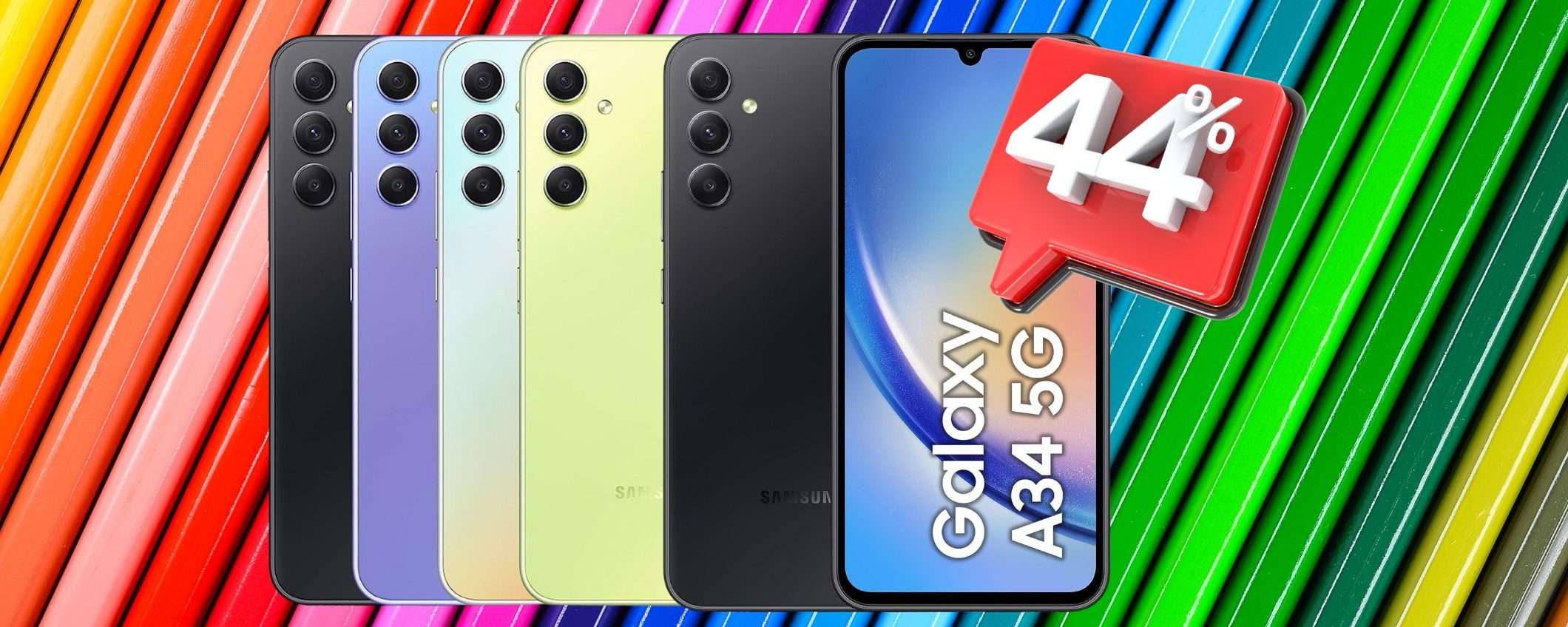 Samsung Galaxy A34 5G da 128GB a PREZZO da NON CREDERE (-44%) Samsung Galaxy A34 5G da 128GB a PREZZO da NON CREDERE (-44%)
