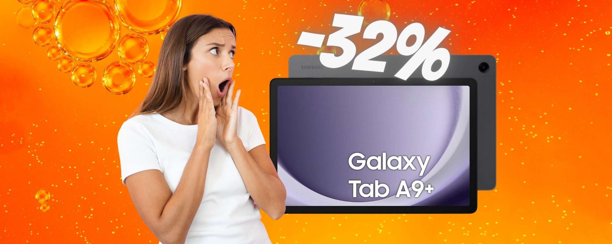 Samsung Galaxy Tab A9+ a PREZZO REGALO su Amazon (-32%)