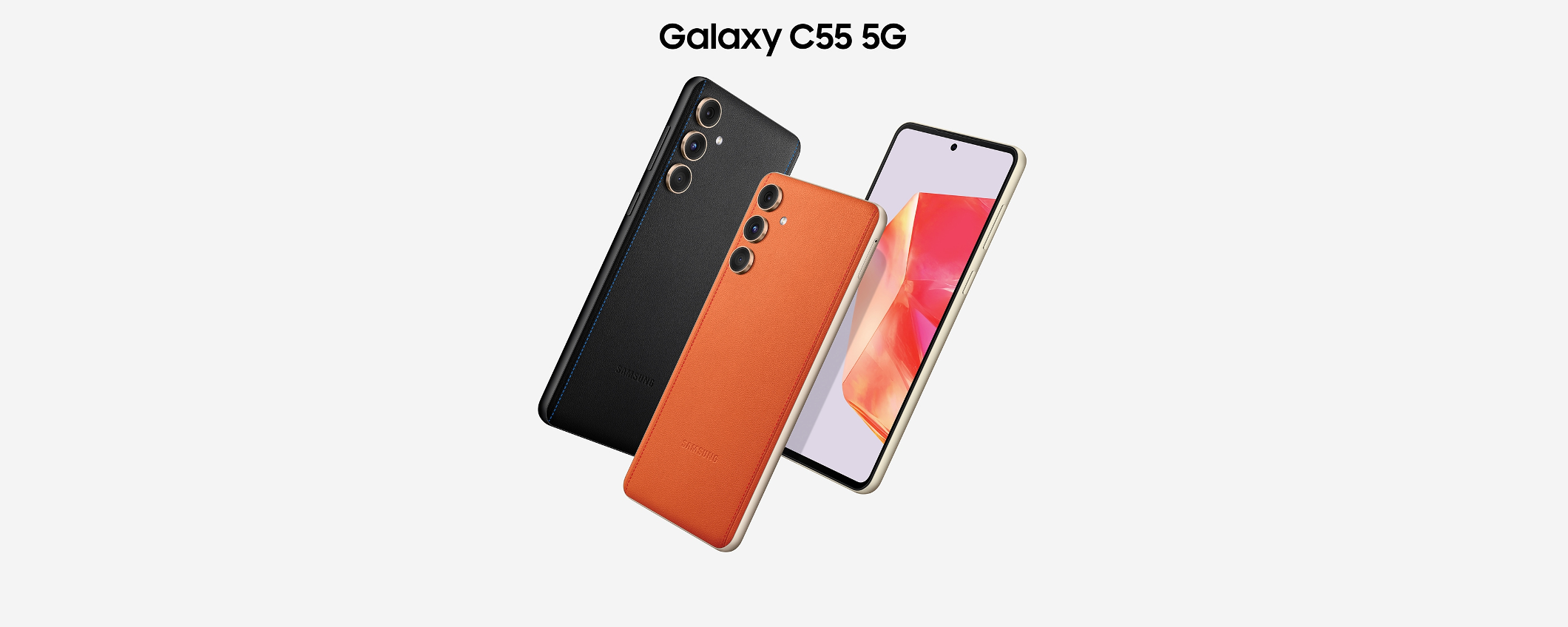 Samsung Galaxy C55 5G ufficiale: spicca il retro in simil pelle Samsung Galaxy C55 5G ufficiale: spicca il retro in simil pelle