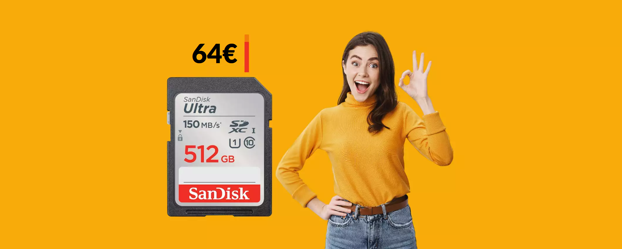 Scheda SD 512GB: solo 64€ per questo PORTENTO di SanDisk