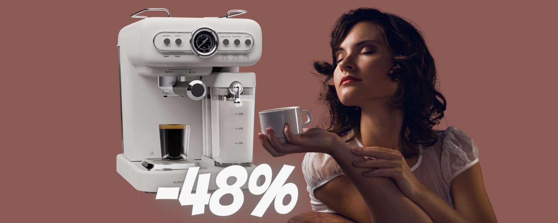 SCONTO del 48% per questa splendida macchina per caffè espresso