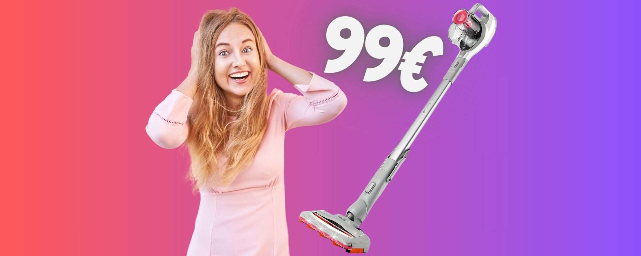 Scopa elettrica Philips con accessori a soli 99€ (minimo storico Amazon) Scopa elettrica Philips con accessori a soli 99€ (minimo storico Amazon)