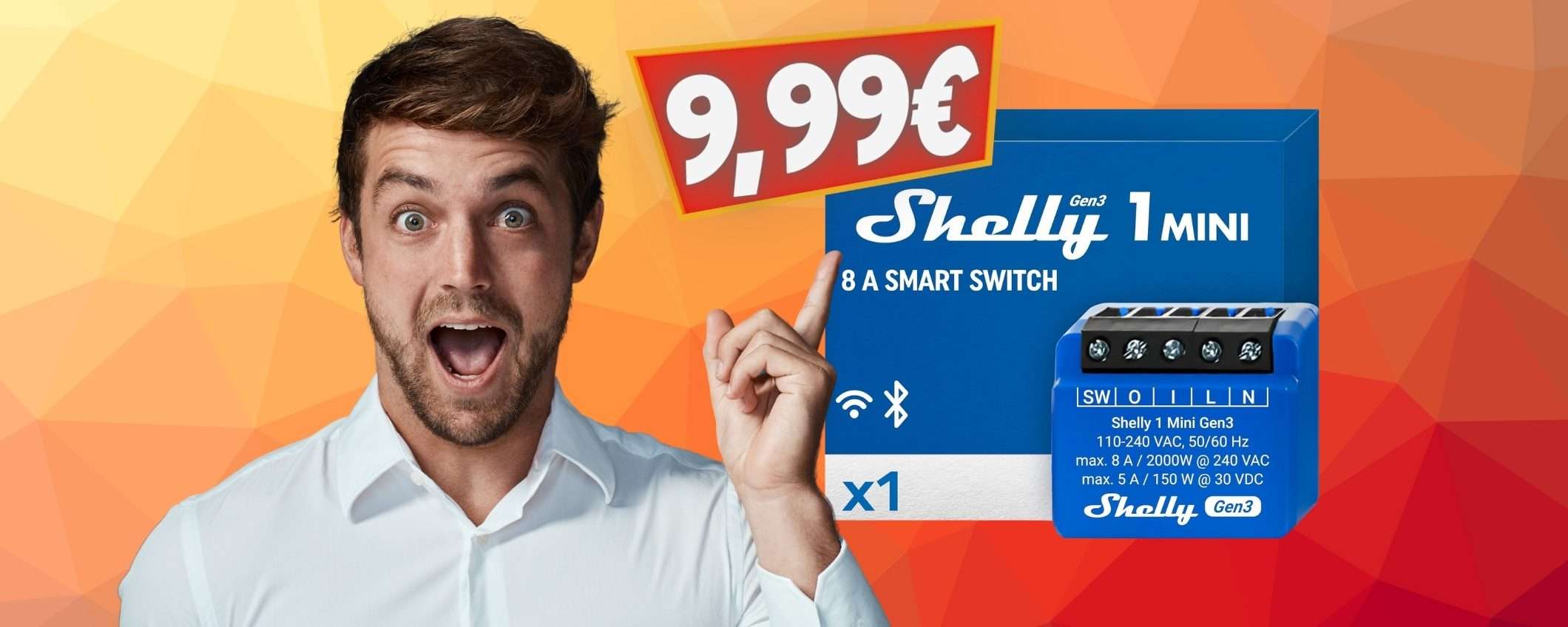 Shelly Plus 1 Mini Gen3: interruttore relè WiFi e tutto diventa Smart
