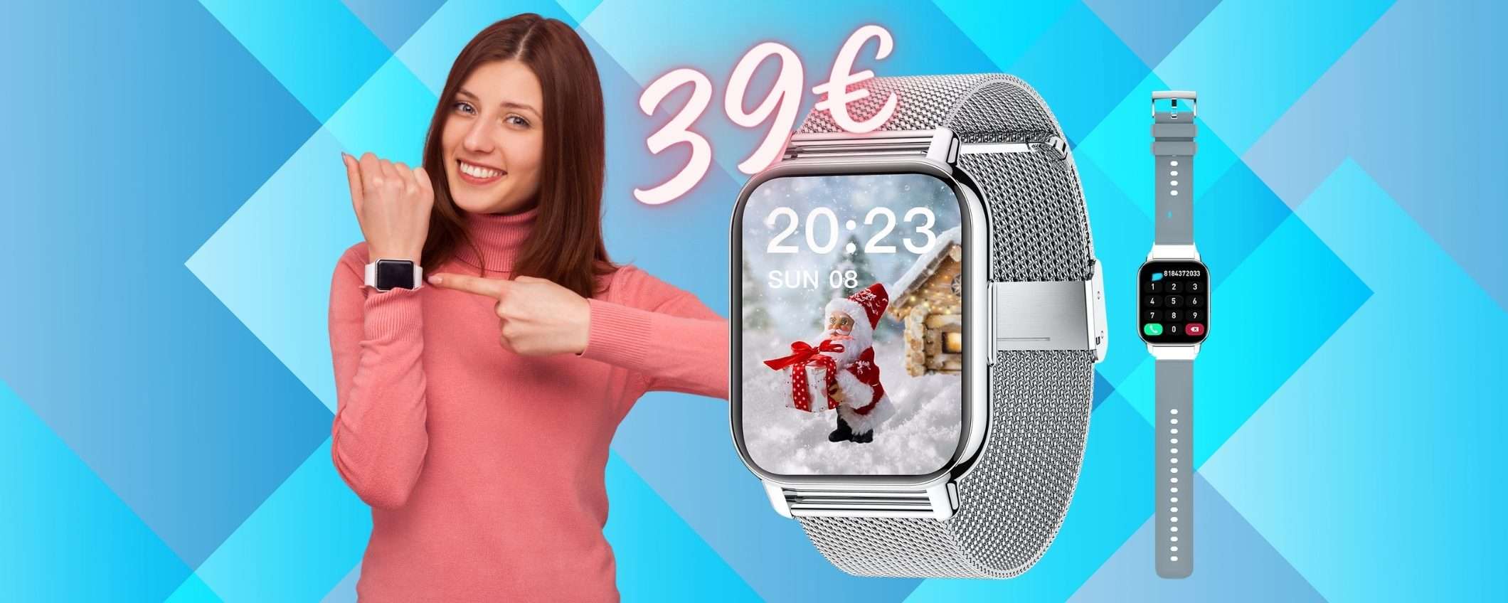 Smartwatch ECONOMICO con microfono incorporato? Solo 39€ su Amazon